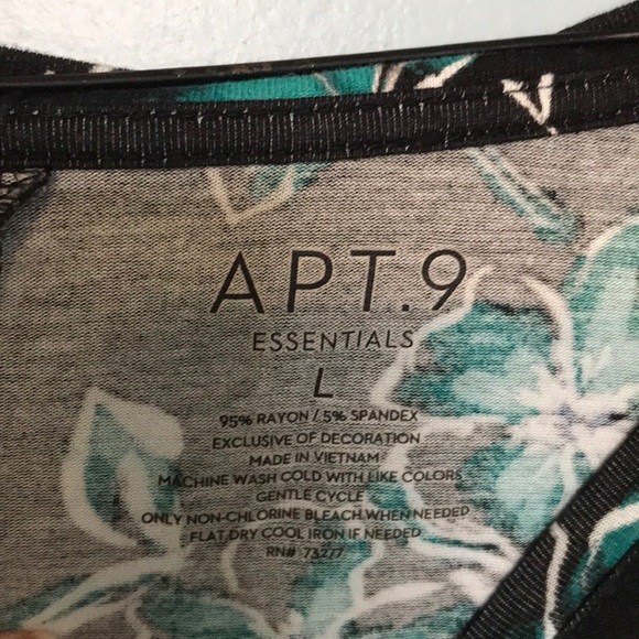 Apt 9 Long Black and Floral Dress Shirt- Final $ - Picture 2 of 4
